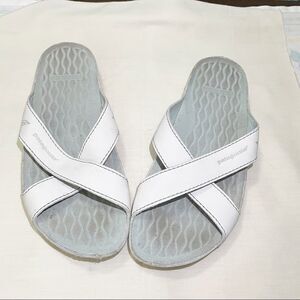 Patagonia Sky Dancer Mist Leather Slip-On Sandals